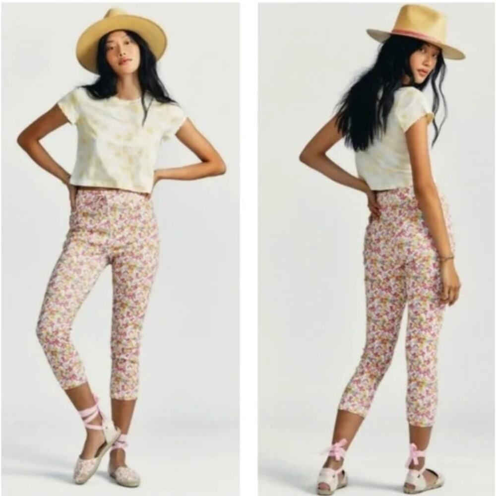 Love Shack Fancy Brently Slim Pant Fruity Punch Small